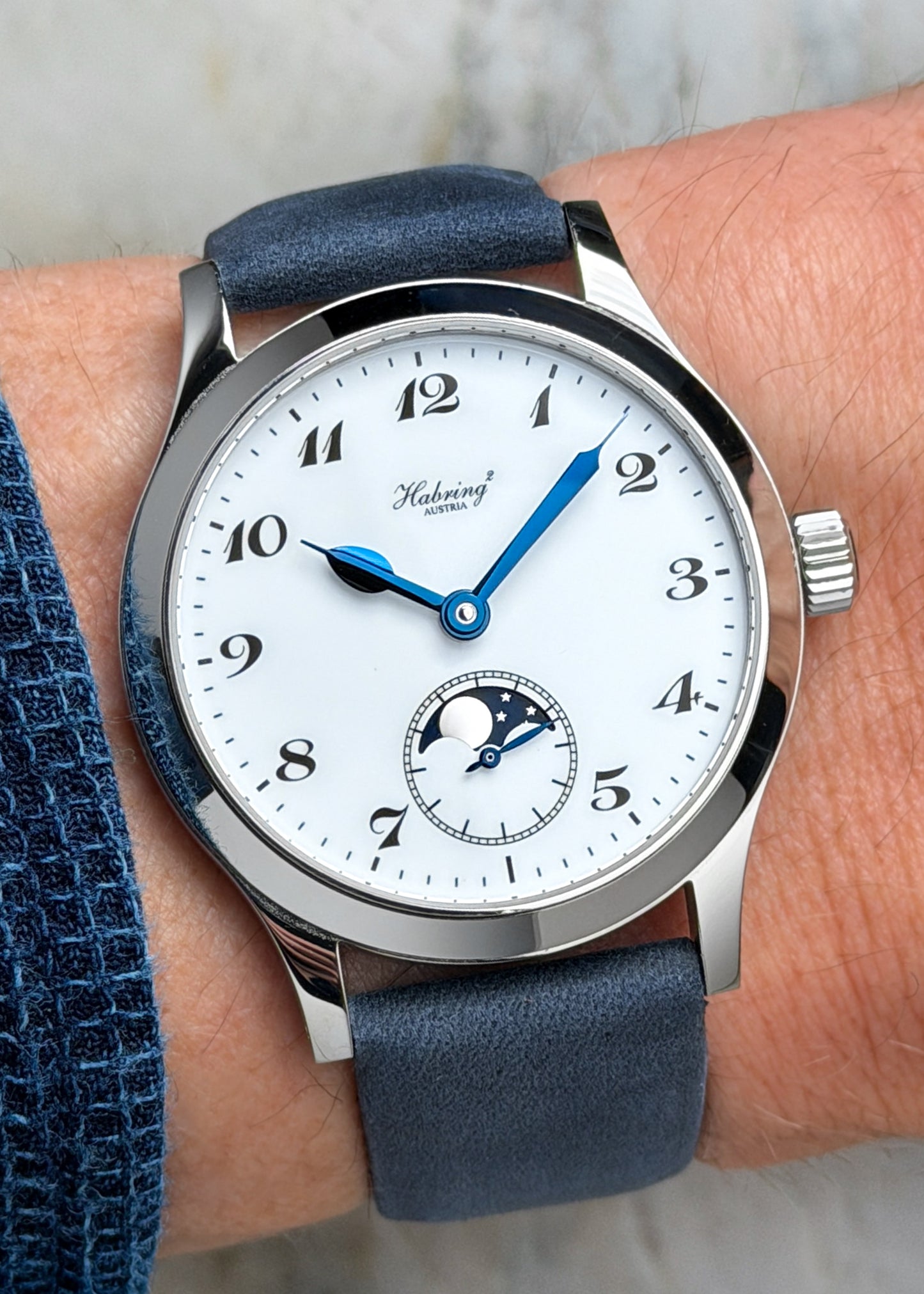 Habring² Oskar Moon w/ White Lacquer Dial - Serial #4 (Pre-Owned)