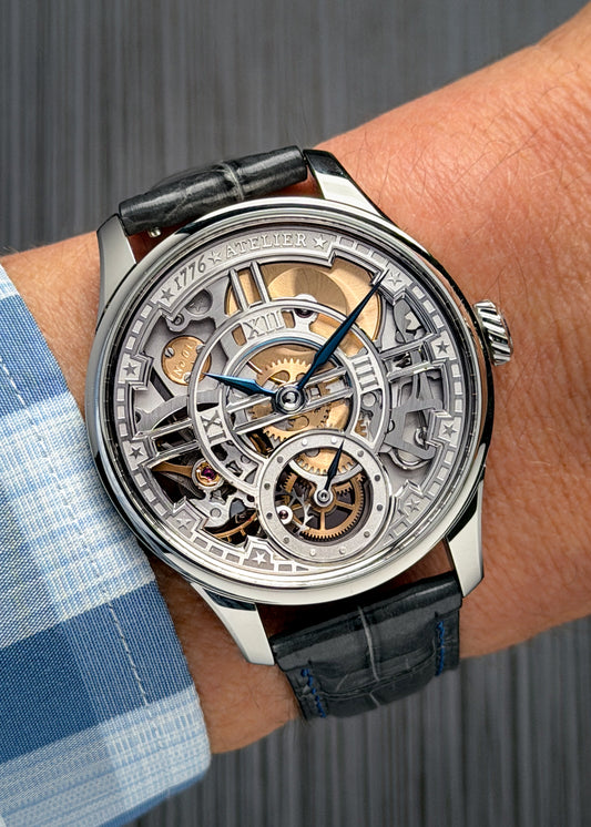 1776 Atelier "Montpelier" Stainless Steel w/ Alligator Strap - Serial #7