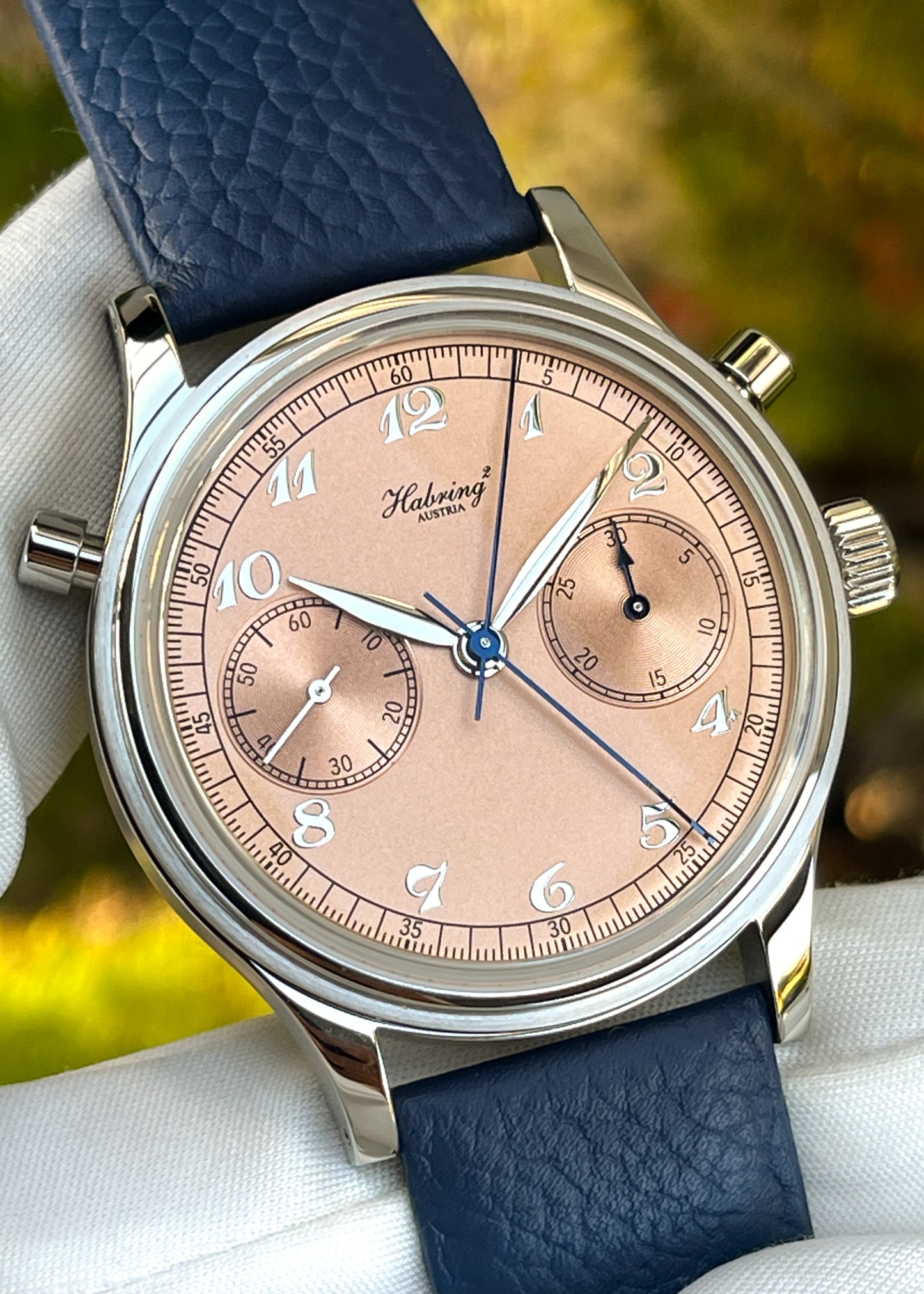 Habring² Doppel 38 Salmon Dial w/ Breguet Numerals (Pre-Order)