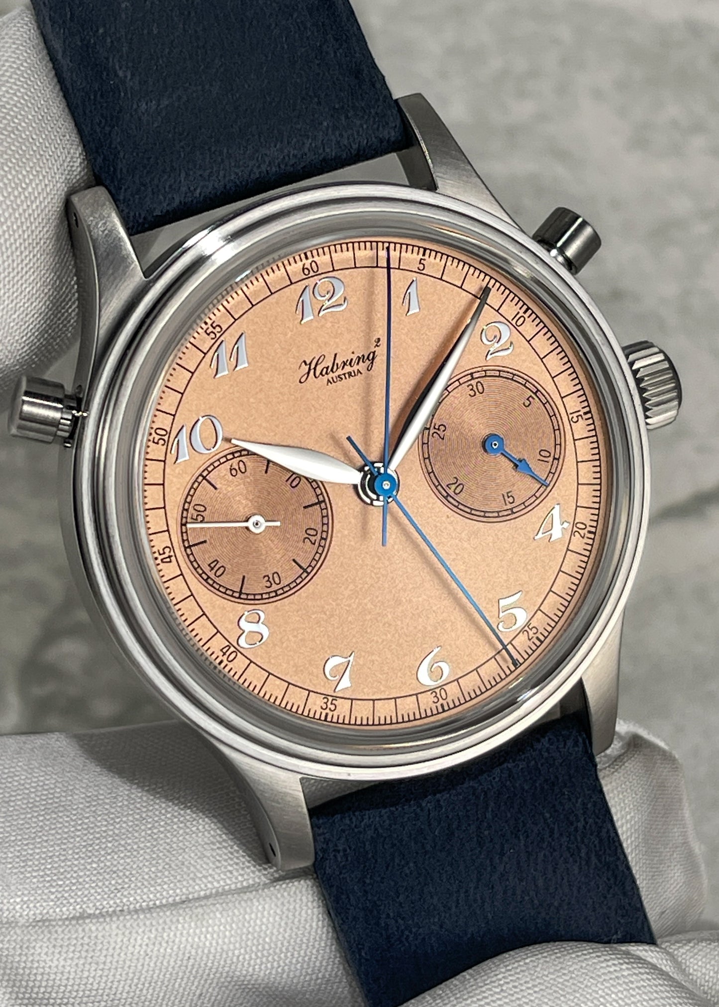 Habring² Doppel 38 Salmon Dial w/ Breguet Numerals (Pre-Order)