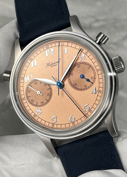 Habring² Doppel 38 Salmon Dial w/ Breguet Numerals (Pre-Order)
