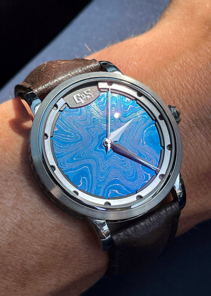 GoS 43mm "Sarek" w/ Ice Blue Damascus dial (Pre-Owned)
