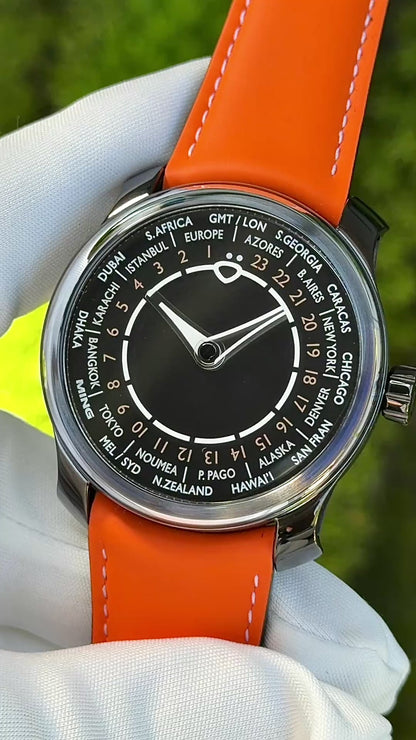MING 29.01 "Midnight" DLC Titanium Worldtime - Serial #9853 (Pre-Owned)
