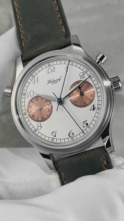 Habring² Doppel 38 White Dial w/ Breguet Numerals and Rose Gold Subdials (Pre-Order)