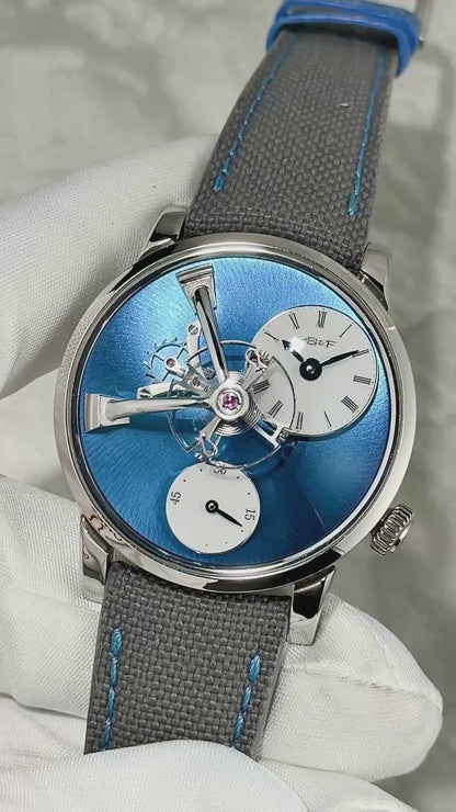 MB&F LM101 Stainless Steel Blue Dial - Serial #51A12873 (Pre-Owned)