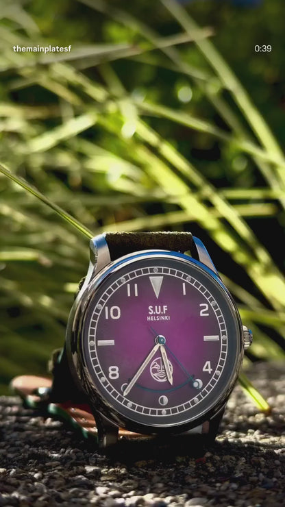 S.U.F Helsinki 180 "Kaaos Karkki" Purple Dial w/ Moonphase Complication - Serial #18 (Arriving August)