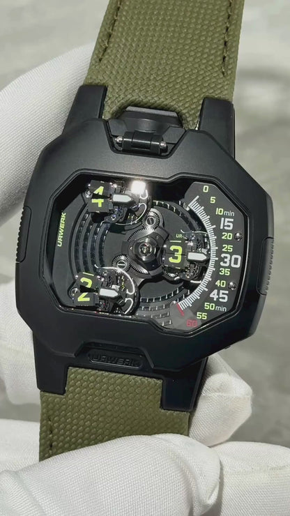 Urwerk UR-120 Space Black DLC Titanium - Serial #G22060 (Pre-Owned)