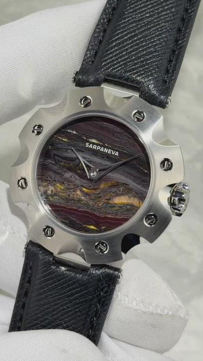 SARPANEVA "Supernova" with Tiger Iron Stone Dial - Serial #17 (IN STOCK)