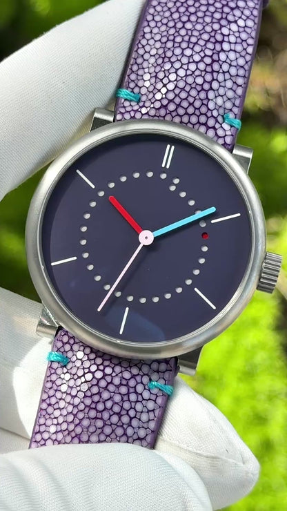 Ochs und Junior Date w/ Purple Dial and Multi-Colored Hands (Pre-Owned)