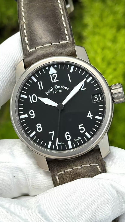 Paul Gerber Model 42 Pilot w/ Additional Synchron Dial & Hands - Serial #92 (Pre-Owned)