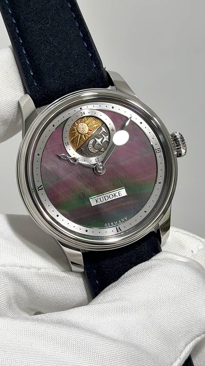 KUDOKE "Kudoke 2" Stainless Steel w/ Tahitian MOP Dial, Florally Engraved Bridges (Arriving December 2026)