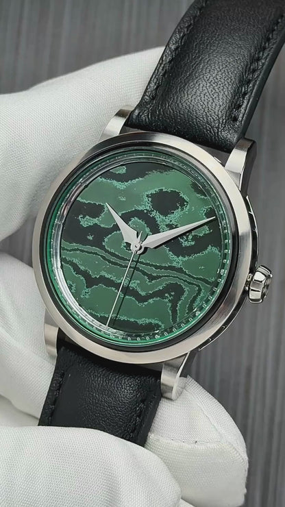 GoS x Horology By The Sea Sarek "Northern Lights" Boutique Edition w/ Green Nano-Ceramic Damascus Dial - Serial #HBTS.1 (IN STOCK)